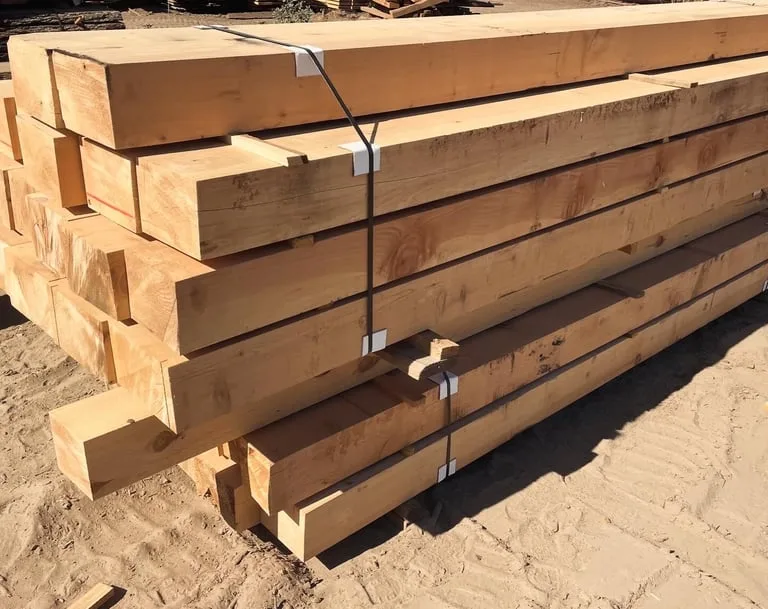 Custom cut cedar in the yard